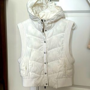 White Free People Movement cropped hooded vest